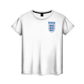 Женская футболка 3D с принтом Сборная Англия в Петрозаводске, 100% полиэфир ( синтетическое хлопкоподобное полотно) | прямой крой, круглый вырез горловины, длина до линии бедер | england | варди | футбол