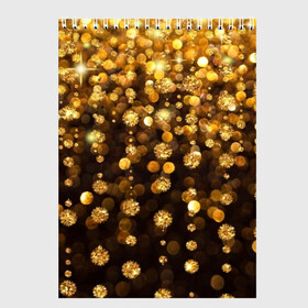 Скетчбук с принтом Золотой дождь в Петрозаводске, 100% бумага
 | 48 листов, плотность листов — 100 г/м2, плотность картонной обложки — 250 г/м2. Листы скреплены сверху удобной пружинной спиралью | dance | klub | золото | клуб | праздник | танцы