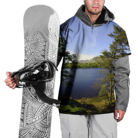 Накидка на куртку 3D с принтом сосны в Петрозаводске, 100% полиэстер |  | Тематика изображения на принте: берег | горы | лес | море | озеро | океан | сосны | тайга