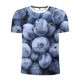 Мужская футболка 3D спортивная с принтом ягода в Петрозаводске, 100% полиэстер с улучшенными характеристиками | приталенный силуэт, круглая горловина, широкие плечи, сужается к линии бедра | голубика | лето | сладости | текстура | черника | ягода