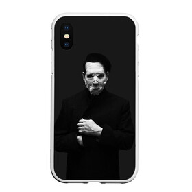 Чехол для iPhone XS Max матовый с принтом Marilyn Manson в Петрозаводске, Силикон | Область печати: задняя сторона чехла, без боковых панелей | звезда | знаменитость | музыка | мэрилин мэнсон | певец | рокер