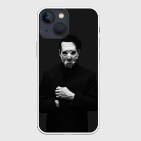 Чехол для iPhone 13 mini с принтом Marilyn Manson в Петрозаводске,  |  | звезда | знаменитость | музыка | мэрилин мэнсон | певец | рокер