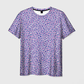 Мужская футболка 3D с принтом Состою из клеток в Петрозаводске, 100% полиэфир | прямой крой, круглый вырез горловины, длина до линии бедер | классно | красиво | краска | красный | круто | синий | текстура | фиолетовый | форма | цвет
