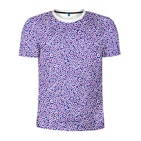 Мужская футболка 3D спортивная с принтом Состою из клеток в Петрозаводске, 100% полиэстер с улучшенными характеристиками | приталенный силуэт, круглая горловина, широкие плечи, сужается к линии бедра | классно | красиво | краска | красный | круто | синий | текстура | фиолетовый | форма | цвет