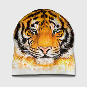 Шапка 3D с принтом Tiger в Петрозаводске, 100% полиэстер | универсальный размер, печать по всей поверхности изделия | тигр
