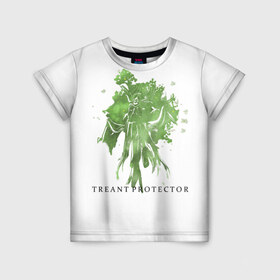 Детская футболка 3D с принтом Treant Protector в Петрозаводске, 100% гипоаллергенный полиэфир | прямой крой, круглый вырез горловины, длина до линии бедер, чуть спущенное плечо, ткань немного тянется | dota 2 | treant protector | дерево | дота