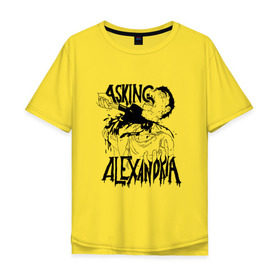 Мужская футболка хлопок Oversize с принтом Asking Alexandria в Петрозаводске, 100% хлопок | свободный крой, круглый ворот, “спинка” длиннее передней части | alternative | asking alexandria | hardcore | metal | post hardcore | rock | scream | sxe