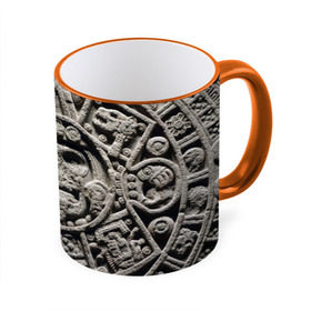 Кружка 3D с принтом Календарь ацтеков в Петрозаводске, керамика | ёмкость 330 мл | ацтеки | древняя цивилизация | индейцы | майя | южная америка