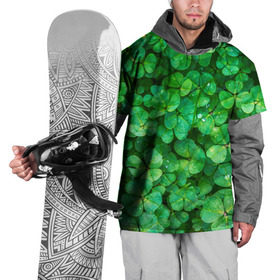 Накидка на куртку 3D с принтом клевер в Петрозаводске, 100% полиэстер |  | Тематика изображения на принте: зелень | ирландия | клевер | лето | листья | солнце | цветы