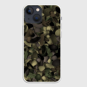 Чехол для iPhone 13 mini с принтом Грибной камуфляж в Петрозаводске,  |  | camo | грибы | камо