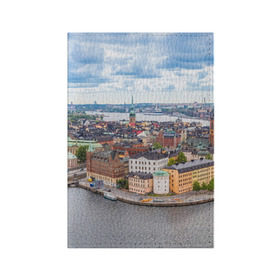 Обложка для паспорта матовая кожа с принтом Швеция в Петрозаводске, натуральная матовая кожа | размер 19,3 х 13,7 см; прозрачные пластиковые крепления | europe | stockholm | sweden | европа | ес | каникулы | отпуск | стокгольм | туризм | швеция