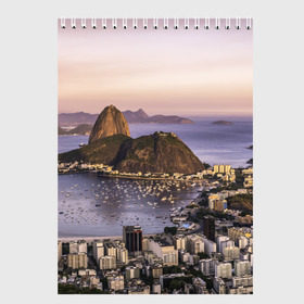 Скетчбук с принтом Рио (Бразилия) в Петрозаводске, 100% бумага
 | 48 листов, плотность листов — 100 г/м2, плотность картонной обложки — 250 г/м2. Листы скреплены сверху удобной пружинной спиралью | brazil | rio de janeiro | бразилия | жара | каникулы | карнавал | мегаполис | отдых | отпуск | пляж | приключение | путешествие | рио де жанейро | туризм | футбол | южная америка