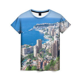 Женская футболка 3D с принтом Монако в Петрозаводске, 100% полиэфир ( синтетическое хлопкоподобное полотно) | прямой крой, круглый вырез горловины, длина до линии бедер | europe | monaco | гламур | европа | загар | княжество | миллионеры | монако | отдых | отпуск | пляж | роскошь | солнце | средиземное море | туризм