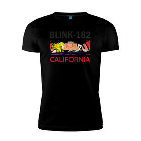 Мужская футболка премиум с принтом California в Петрозаводске, 92% хлопок, 8% лайкра | приталенный силуэт, круглый вырез ворота, длина до линии бедра, короткий рукав | california | блинк