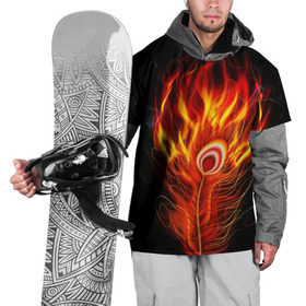 Накидка на куртку 3D с принтом Феникс в Петрозаводске, 100% полиэстер |  | Тематика изображения на принте: phoenix | арт | дым | краска | лучи | огонь | пламя | прикольные | птица. фентези | свет | феникс
