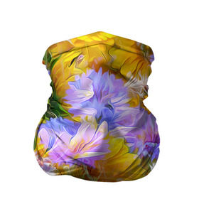 Бандана-труба 3D с принтом Живописные цветы 1 в Петрозаводске, 100% полиэстер, ткань с особыми свойствами — Activecool | плотность 150‒180 г/м2; хорошо тянется, но сохраняет форму | лепестки | прикольные картинки | цветочки | цветы