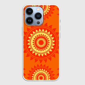 Чехол для iPhone 13 Pro с принтом Солнце в Петрозаводске,  |  | orange | summer | sun | жара | лето | орнамент | позитив
