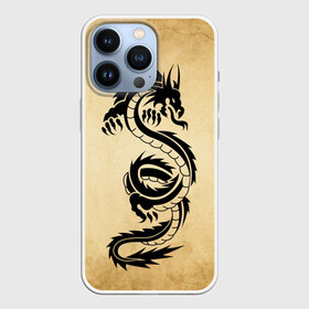 Чехол для iPhone 13 Pro с принтом Убийственный змей в Петрозаводске,  |  | Тематика изображения на принте: dragon | дракон | дракоша | змей | когти | крылья | монстр | огонь | пламя | рога | тату | татуировка | трайбл | чешуя | чудовище | шипы