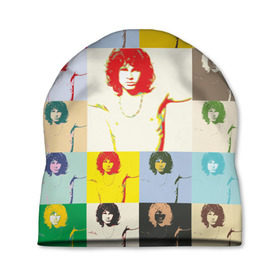 Шапка 3D с принтом Pop Art Jim Morrison The Doors в Петрозаводске, 100% полиэстер | универсальный размер, печать по всей поверхности изделия | jim morrison | the doors | арт | дорс | моррисон