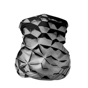Бандана-труба 3D с принтом Чёрная мозаика в Петрозаводске, 100% полиэстер, ткань с особыми свойствами — Activecool | плотность 150‒180 г/м2; хорошо тянется, но сохраняет форму | 