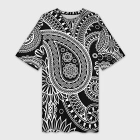 Платье-футболка 3D с принтом Paisley в Петрозаводске,  |  | Тематика изображения на принте: орнамент | пейсли | турецкие огурцы