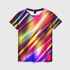 Женская футболка 3D с принтом Party в Петрозаводске, 100% полиэфир ( синтетическое хлопкоподобное полотно) | прямой крой, круглый вырез горловины, длина до линии бедер | красочный | разноцветный | яркий