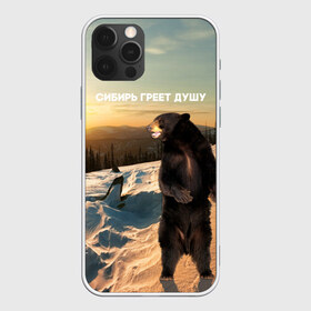 Чехол для iPhone 12 Pro Max с принтом Сибирь в Петрозаводске, Силикон |  | медведь