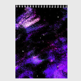 Скетчбук с принтом Violet ultramarine в Петрозаводске, 100% бумага
 | 48 листов, плотность листов — 100 г/м2, плотность картонной обложки — 250 г/м2. Листы скреплены сверху удобной пружинной спиралью | потертости | темный | фиолетовый