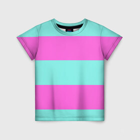 Детская футболка 3D с принтом Кислотные цвета в Петрозаводске, 100% гипоаллергенный полиэфир | прямой крой, круглый вырез горловины, длина до линии бедер, чуть спущенное плечо, ткань немного тянется | кислотные цвета | розовый