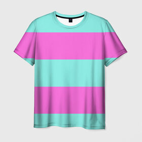 Мужская футболка 3D с принтом Кислотные цвета в Петрозаводске, 100% полиэфир | прямой крой, круглый вырез горловины, длина до линии бедер | кислотные цвета | розовый