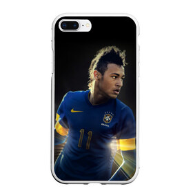 Чехол для iPhone 7Plus/8 Plus матовый с принтом Neymar в Петрозаводске, Силикон | Область печати: задняя сторона чехла, без боковых панелей | Тематика изображения на принте: барселона | бразилия | неймар | футбол | футболист