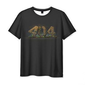 Мужская футболка 3D с принтом 404 в Петрозаводске, 100% полиэфир | прямой крой, круглый вырез горловины, длина до линии бедер | Тематика изображения на принте: 404 | error