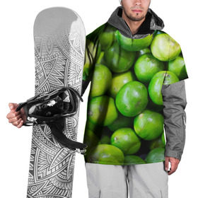 Накидка на куртку 3D с принтом Лаймы в Петрозаводске, 100% полиэстер |  | зелень | лаймы | лето | лимоны | солнце | текстура | фрукты