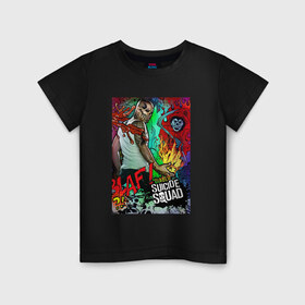 Детская футболка хлопок с принтом El Diablo в Петрозаводске, 100% хлопок | круглый вырез горловины, полуприлегающий силуэт, длина до линии бедер | Тематика изображения на принте: el diablo | suicide squad | эль диабло