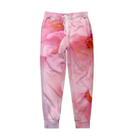Мужские брюки 3D с принтом Сакура в Петрозаводске, 100% полиэстер | манжеты по низу, эластичный пояс регулируется шнурком, по бокам два кармана без застежек, внутренняя часть кармана из мелкой сетки | Тематика изображения на принте: весна | вишня | розовый | цветение | цветы | япония