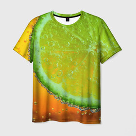 Мужская футболка 3D с принтом Лайм в Петрозаводске, 100% полиэфир | прямой крой, круглый вырез горловины, длина до линии бедер | Тематика изображения на принте: 