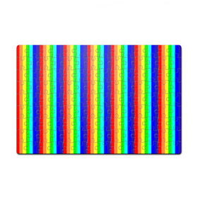 Пазл магнитный 126 элементов с принтом Радуга вертикальные полосы в Петрозаводске, полимерный материал с магнитным слоем | 126 деталей, размер изделия —  180*270 мм | Тематика изображения на принте: вертикальные | жёлтый | зелёный | красный | оранжевый | полосы | радуга | синий | фиолетовый
