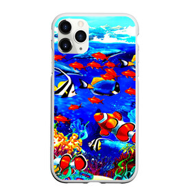 Чехол для iPhone 11 Pro матовый с принтом Рыбки в Петрозаводске, Силикон |  | аквариум | вода | лето | море | риф | рыбки | тропики | фауна