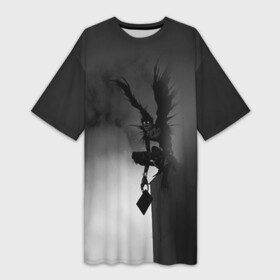 Платье-футболка 3D с принтом Тетрадь смерти 6 в Петрозаводске,  |  | death note | l | дэсу ното | кира | лайт | лайт ягами | рюк. миса | синигами | эл