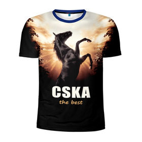 Мужская футболка 3D спортивная с принтом CSKA the best в Петрозаводске, 100% полиэстер с улучшенными характеристиками | приталенный силуэт, круглая горловина, широкие плечи, сужается к линии бедра | Тематика изображения на принте: bcjhj