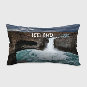 Подушка 3D антистресс с принтом Исландия. Водопад в Петрозаводске, наволочка — 100% полиэстер, наполнитель — вспененный полистирол | состоит из подушки и наволочки на молнии | Тематика изображения на принте: исландия