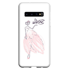 Чехол для Samsung Galaxy S10 с принтом Bride 2 в Петрозаводске, Силикон | Область печати: задняя сторона чехла, без боковых панелей | Тематика изображения на принте: bride | team | девичник | девишник | жена | невеста | свадебный | свадьба