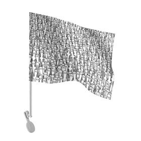 Флаг для автомобиля с принтом Хатифнатты в Петрозаводске, 100% полиэстер | Размер: 30*21 см | moomintroll | мумми тролль