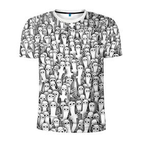 Мужская футболка 3D спортивная с принтом Хатифнатты в Петрозаводске, 100% полиэстер с улучшенными характеристиками | приталенный силуэт, круглая горловина, широкие плечи, сужается к линии бедра | Тематика изображения на принте: moomintroll | мумми тролль