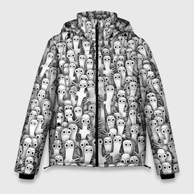 Мужская зимняя куртка 3D с принтом Хатифнатты в Петрозаводске, верх — 100% полиэстер; подкладка — 100% полиэстер; утеплитель — 100% полиэстер | длина ниже бедра, свободный силуэт Оверсайз. Есть воротник-стойка, отстегивающийся капюшон и ветрозащитная планка. 

Боковые карманы с листочкой на кнопках и внутренний карман на молнии. | moomintroll | мумми тролль