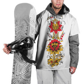 Накидка на куртку 3D с принтом Хохлома 2 в Петрозаводске, 100% полиэстер |  | ветки | лента | лист | народное | россия | русское | узор