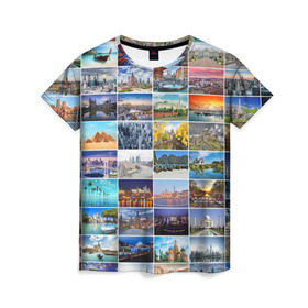 Женская футболка 3D с принтом Страны мира (10х10) в Петрозаводске, 100% полиэфир ( синтетическое хлопкоподобное полотно) | прямой крой, круглый вырез горловины, длина до линии бедер | азия | берлин | вегас | венеция | воспоминания | города | достопримечательности | европа | египет | калифорния | каникулы | лондон | милан | москва | ностальгия | нью йорк | отдых | отпуск | память