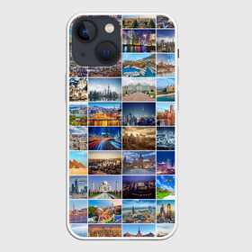 Чехол для iPhone 13 mini с принтом Туризм (10х10) в Петрозаводске,  |  | азия | берлин | вегас | венеция | воспоминания | города | достопримечательности | европа | египет | калифорния | каникулы | лондон | милан | москва | ностальгия | нью йорк | отдых | отпуск | память