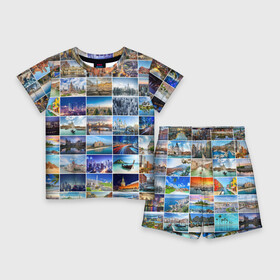 Детский костюм с шортами 3D с принтом Страны мира (9х9) в Петрозаводске,  |  | азия | берлин | вегас | венеция | воспоминания | города | достопримечательности | европа | египет | калифорния | каникулы | лондон | милан | москва | ностальгия | нью йорк | отдых | отпуск | память