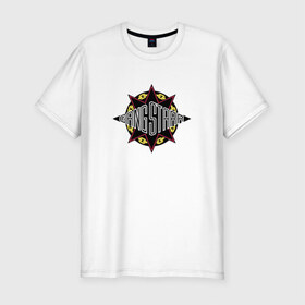 Мужская футболка премиум с принтом Gang Starr в Петрозаводске, 92% хлопок, 8% лайкра | приталенный силуэт, круглый вырез ворота, длина до линии бедра, короткий рукав | gang starr | hip hop | хип хоп